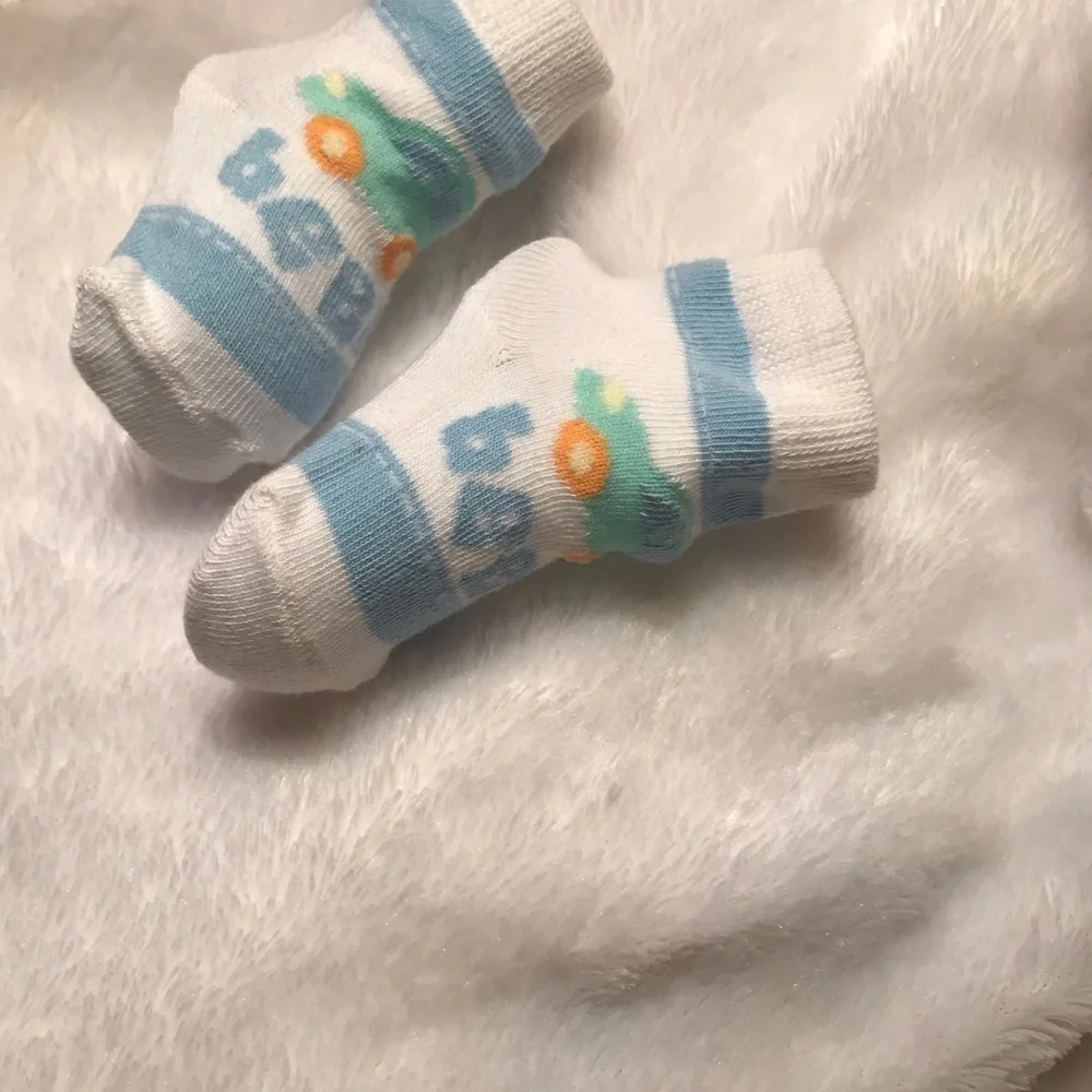Newborn Baby Vintage Car Beep Sock Booties